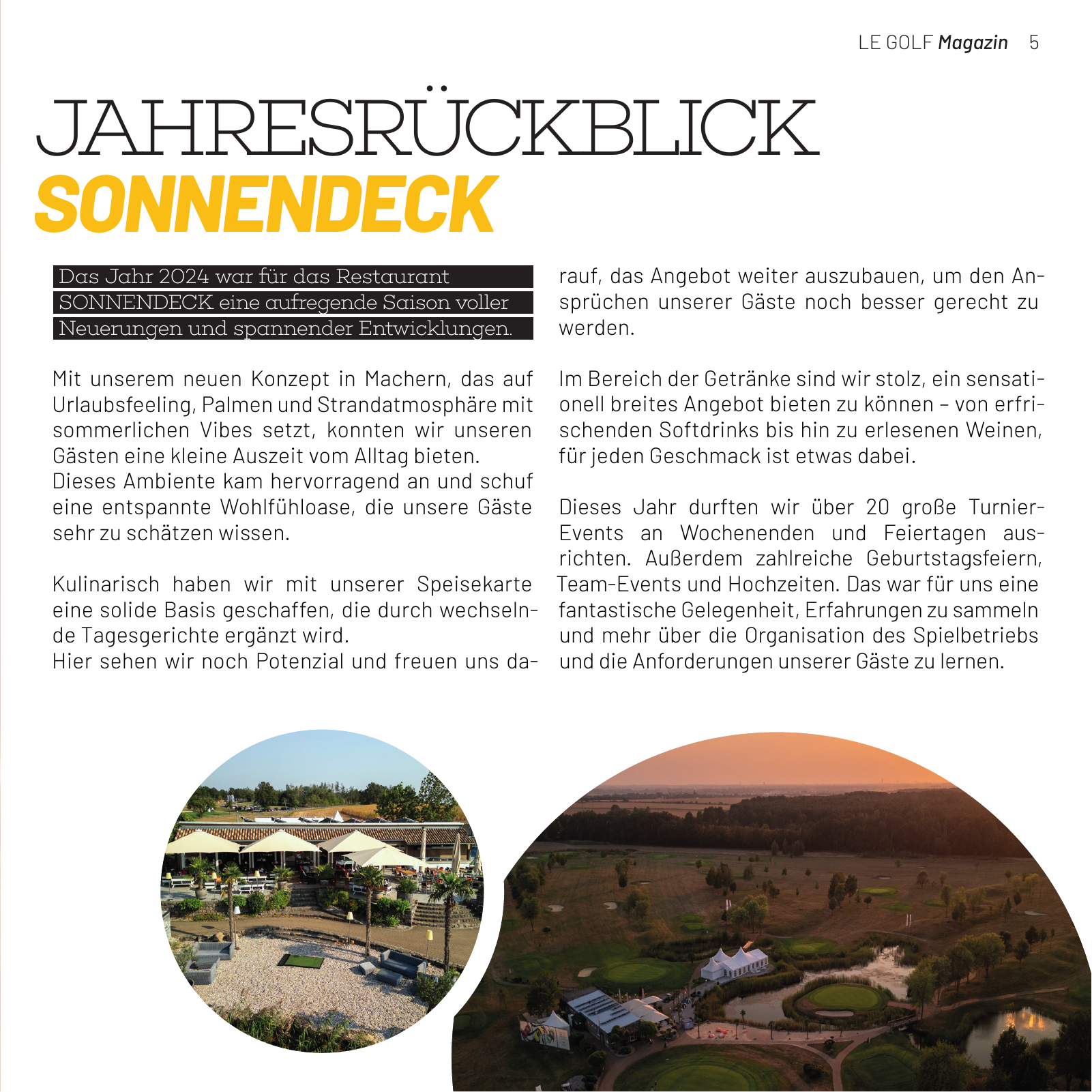 Vorschau LE GOLF Magazin Seite 5