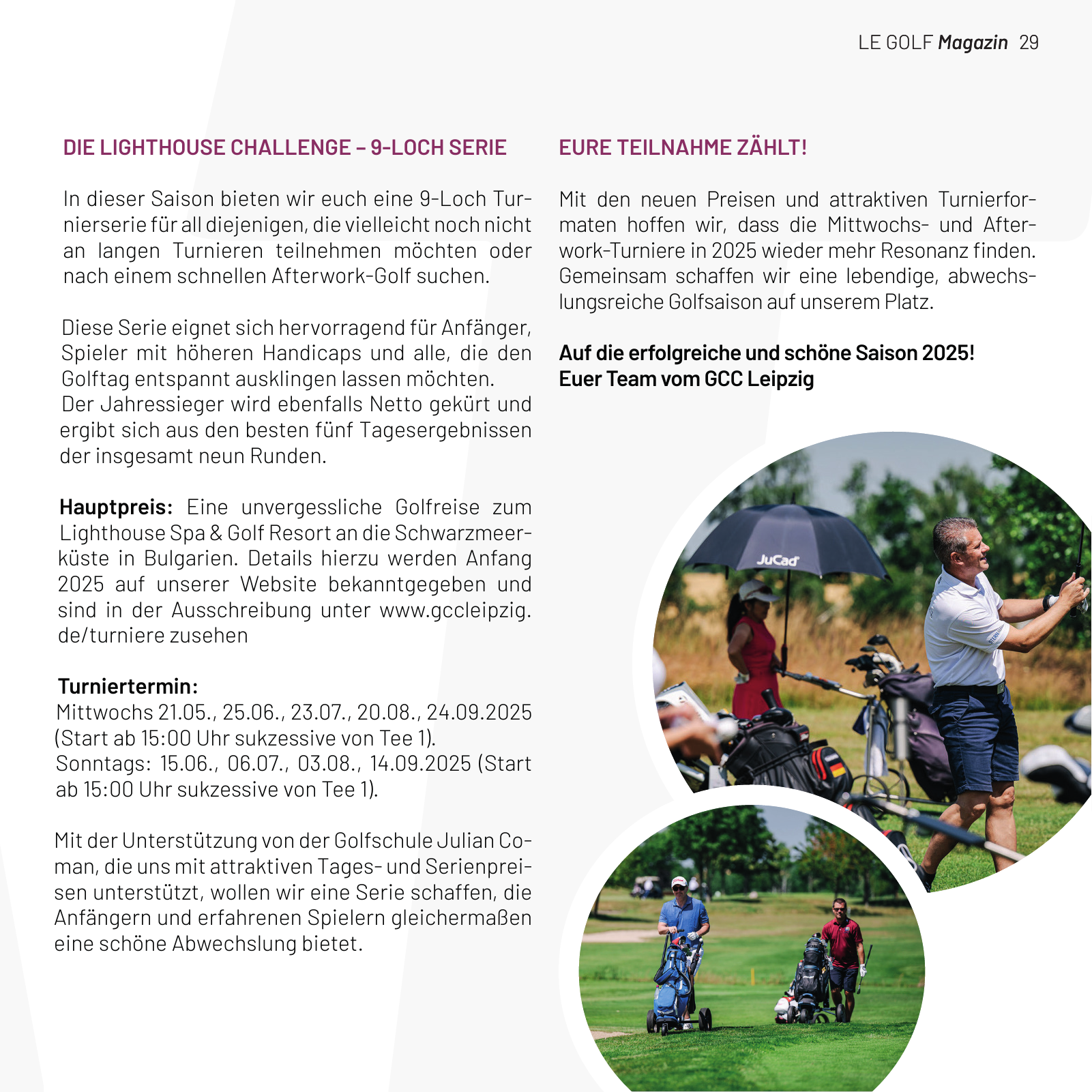 Vorschau LE GOLF Magazin Seite 29